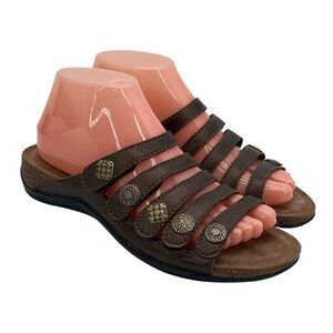 Dansko Janie Slide Sandals Leather Size EU 38/US 7.5-8 (HF1)